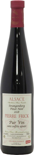 Pinot Noir Strangenberg 2003 Pur Vin sans sulfite